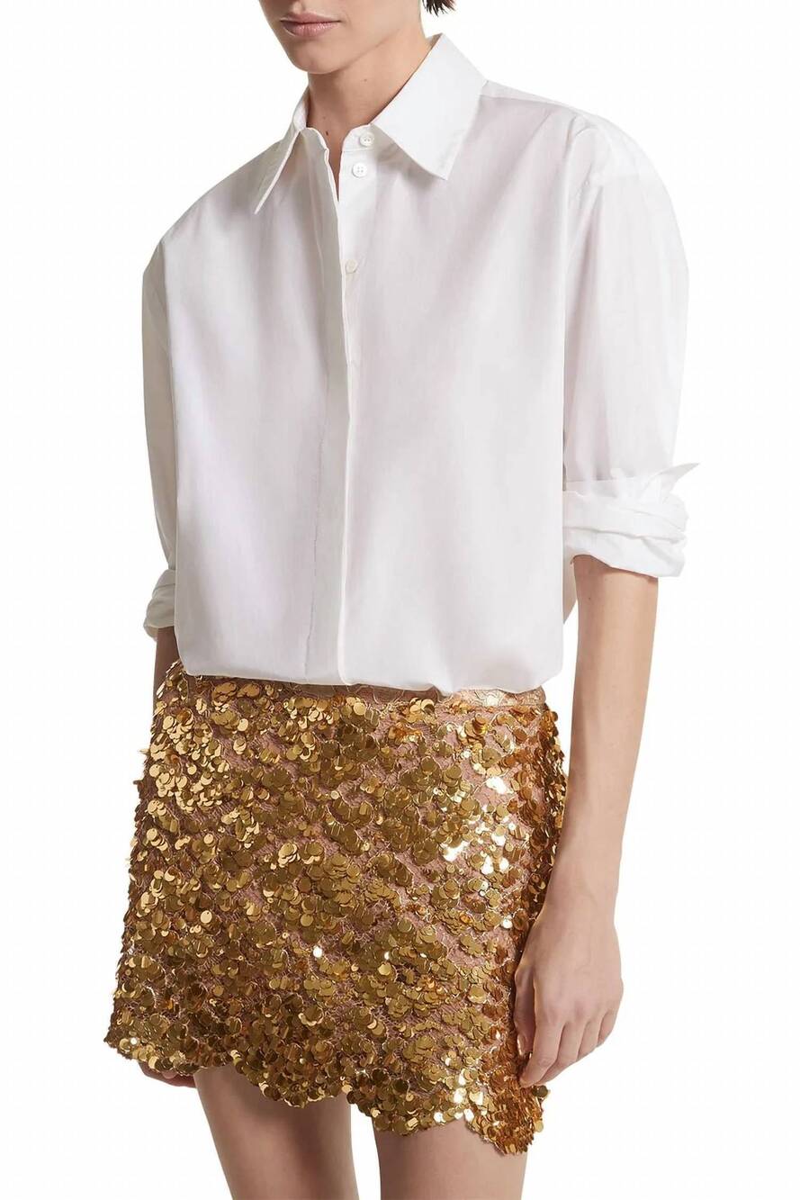 NEW MICHAEL KORS boyfriend button down shirt in optic white